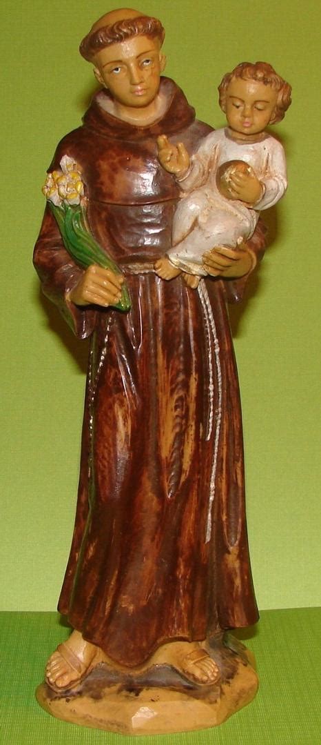 Vintage St Anthony And Infant Child Jesus Religious Statue Figurine Italy