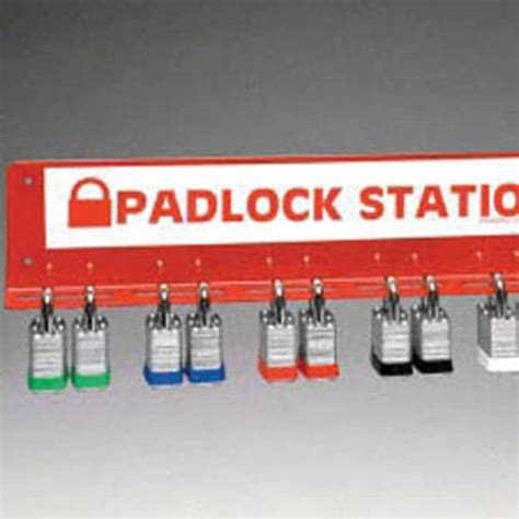 Brady Steel With Plastic Coating Large Padlock Station Dimensions H X