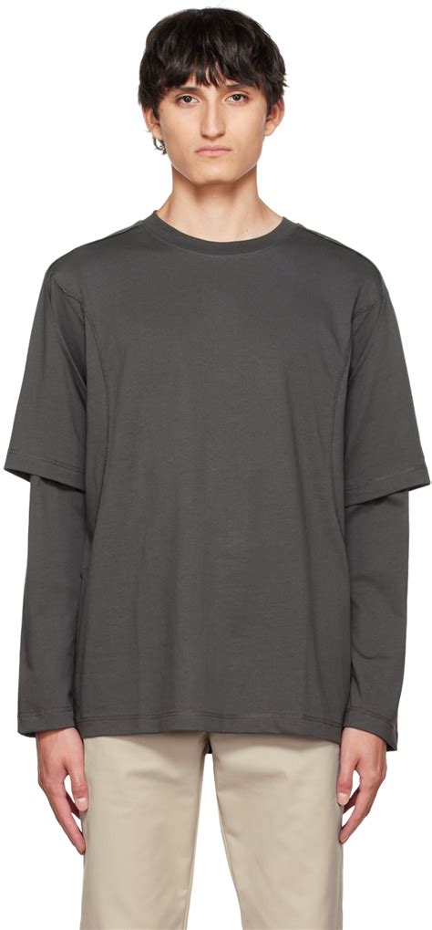 Affxwrks Gray Dual Sleeve T Shirt Affxwrks