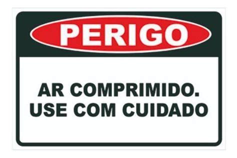 Placa Ar Comprimido Use Cuidado 30x20 Pvc 3mm Afonso