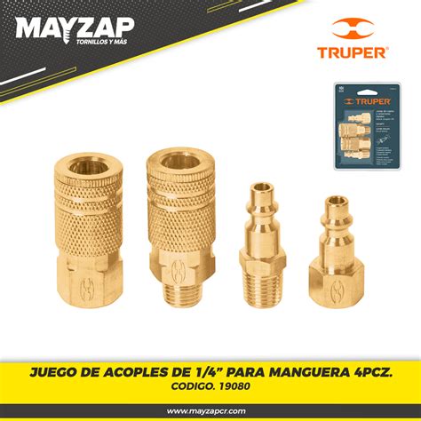 Juego De Acoples R Pidos Truper De De Pcz Mayzap Tornillos Y