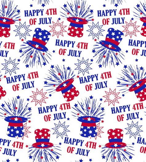 A Vector Illustration Seamless Pattern Of American