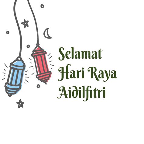 Selamat Abstracto Hari Raya Aidilfitri Diseño De Dibujo A Mano Con