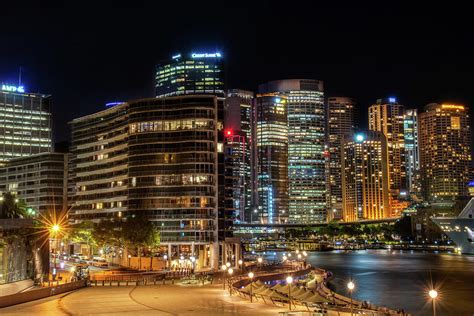 Circular Quay in Sydney at Night Photograph by Catherine Stolz - Pixels