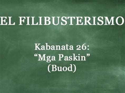 Talasalitaan Sa El Filibusterismo Kabanata