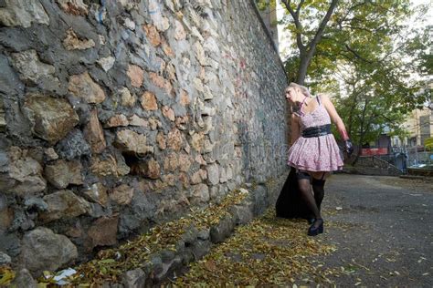 Blonde In Stockings Stock Photo Image Of Model Lace