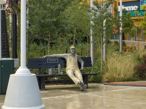 The Famous Statue In Winston Churchill Square Edmonton Alberta