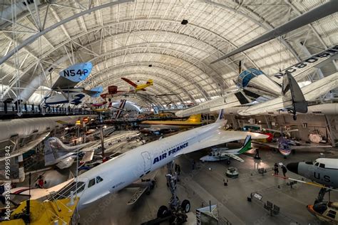 The Air France Concorde on display at the Udvar-Hazy Center, part of the National Air and Space ...