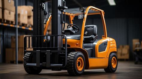 Premium Photo Forklift Standing In Warehouse