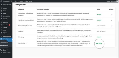 Int Gration Du Marketing Par E Mail De Siteground Au Contact Form