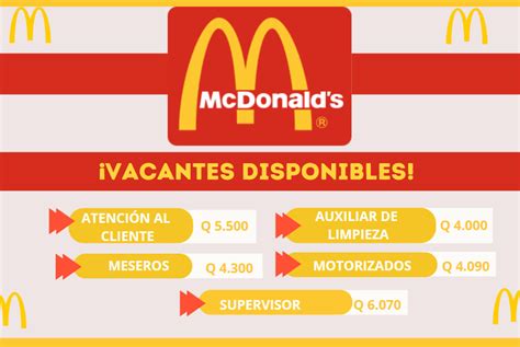 Trabaja Ahora Mismo En McDonals Guatemala Acaba De Abrir Nuevas