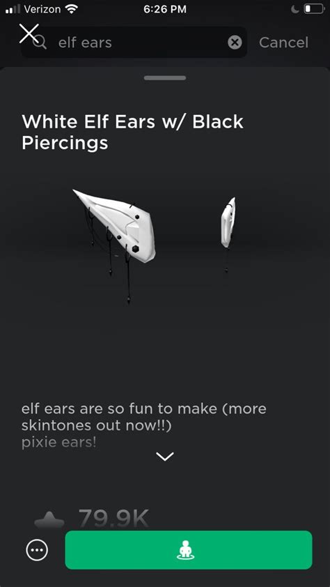 Pin By Sandy Rodriguez On Roblox Codes Elf Ears Pixie Ears Roblox Codes