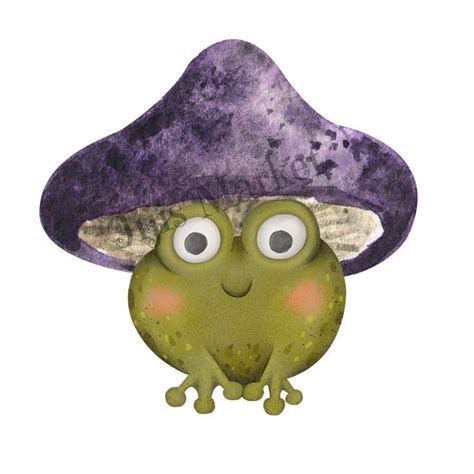 Frog Mushroom SVG PNG Frog With Mushroom Hat Cute Cottagecore