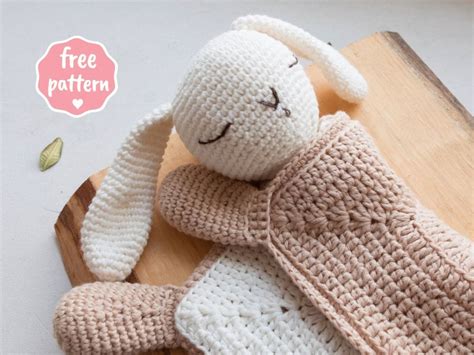 Security Blanket Crochet PATTERN Baby Lovey Toy Comforter Cute Bunny