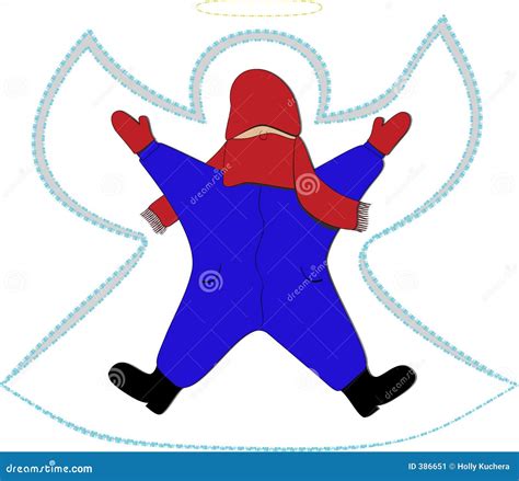 Snow Angel Kid Stock Illustration Illustration Of Comical 386651