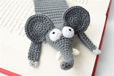 Patrón De Crochet Elefante Marcapáginas Amigurumi Supergurumi