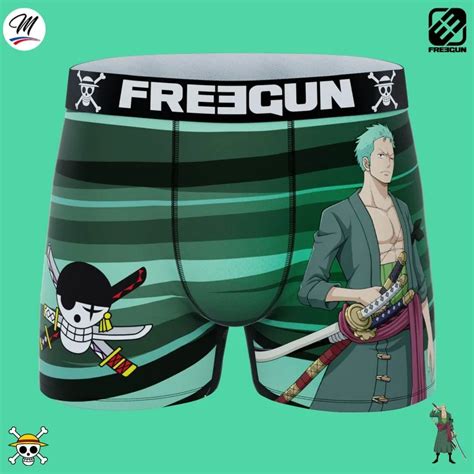 FREEGUN Boxer Homme One Piece Luffy Zoro Logo Pirate