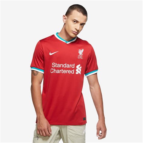 Nike Liverpool 20 21 Home Stadium Shirt Gym Red White Mens Replica