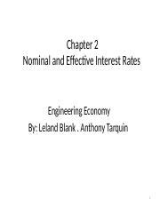 Chapter 2 EE Pptx Chapter 2 Nominal And Effective Interest Rates