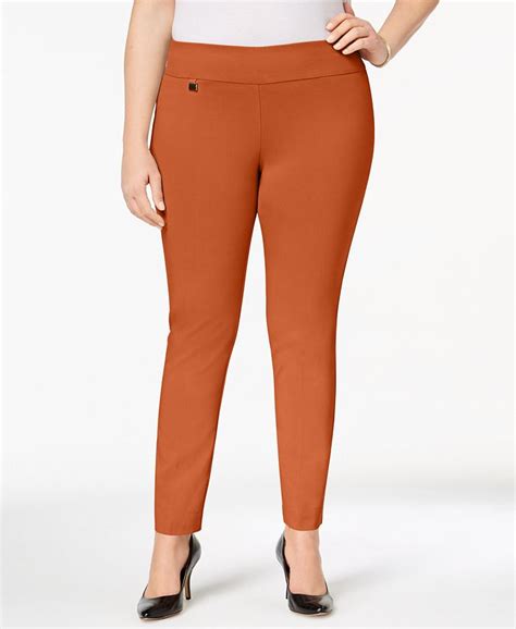 Alfani Plus Size Tummy Control Pull On Skinny Pants Created For Macys Macys