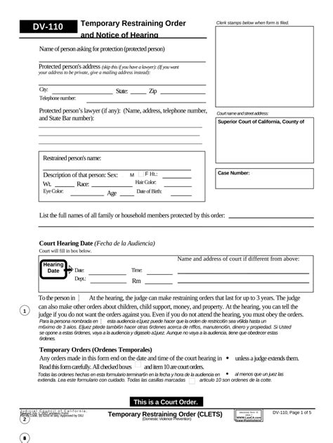 Restraining Order Forms Fill Out And Sign Online Dochub