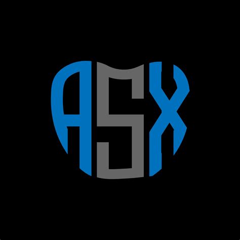 asx letter logo creative design asx unique design  vector art