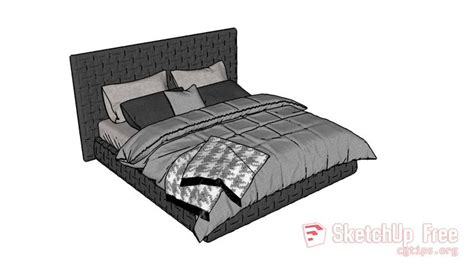 900 Bed Sketchup Model Free Download Sketchup Model Bed Free Furniture