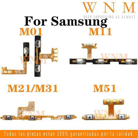 For Samsung Galaxy M01 M11 M21 M31 M51 Power On Off Button Volume Switch Key Control Flex Cable