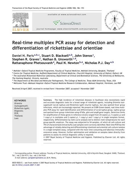 Pdf Real Time Multiplex Pcr Assay For Detection And Differentiation