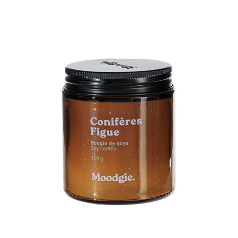 Bougie cire de soya conifères figue 110 g Décors Véronneau