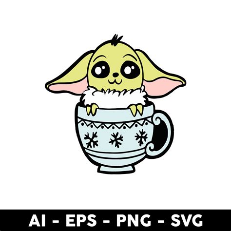 Baby Yoda Cup Svg Baby Yoda Png Baby Svg Yoda Svg Baby Y Inspire