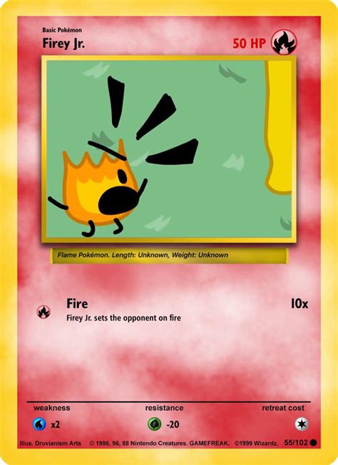 Making Bfbtpot Characters Into Pokémon Cards Until Theres None Left