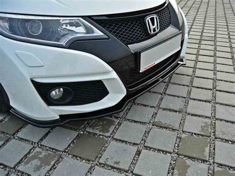 Maxton Front Splitter Honda Civic Mk9 Facelift 2014 2017 Textured For