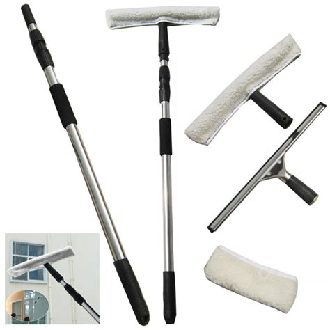 Window Cleaning Washing Kit Equipment with Pole & Squeegees Large ...