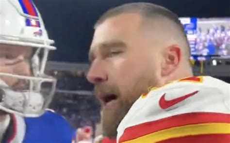 Mics Caught Travis Kelce S Classy Postgame Message For Josh Allen The