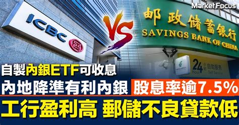 內地降準有利內銀股 股息率逾75 工行盈利高 郵儲不良貸款低