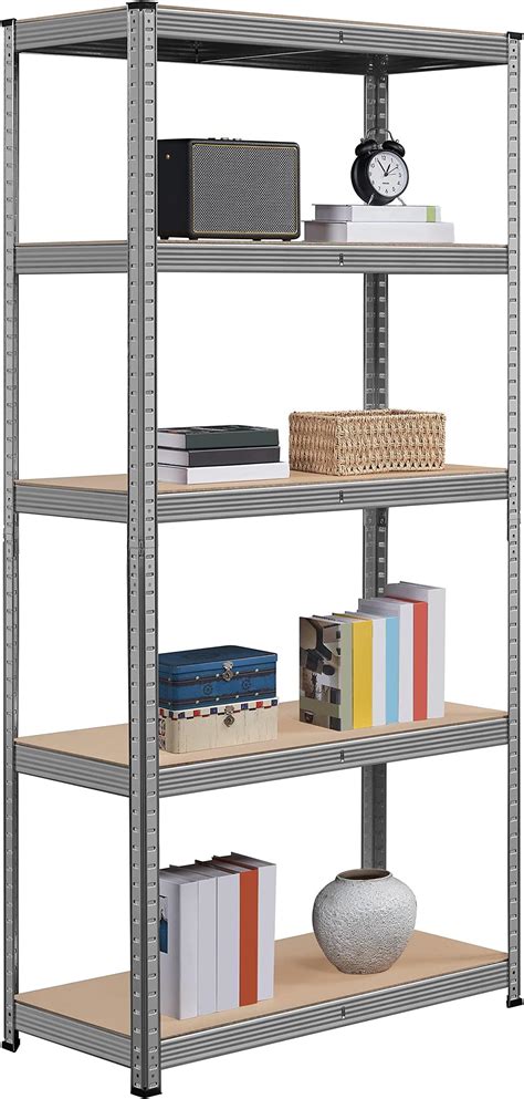 Topeakmart 5 Tier Utility Shelves Metal Storage Shelves Garage Shelving Unit