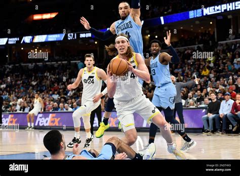 Utah Jazz Forward Kelly Olynyk Handles The Ball Between Memphis