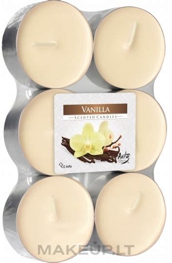 Bispol Vanilla Maxi Scented Candles Arbatini Vaki Rinkinys Vanil