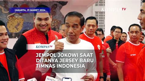 Begini Reaksi Jokowi Saat Ditanya Jersey Baru Timnas Indonesia Video