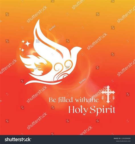 Jesus Be Filled Holy Spirit Pentecost Stock Vector Royalty Free 2293006089 Shutterstock