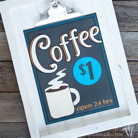 Printable Vintage Inspired Coffee Sign • Crafting my Home