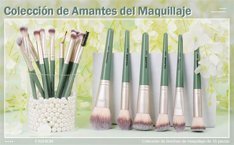 Brochas De Maquillaje MAANGE 18 Piezas Set De Brochas Para Maquillaje