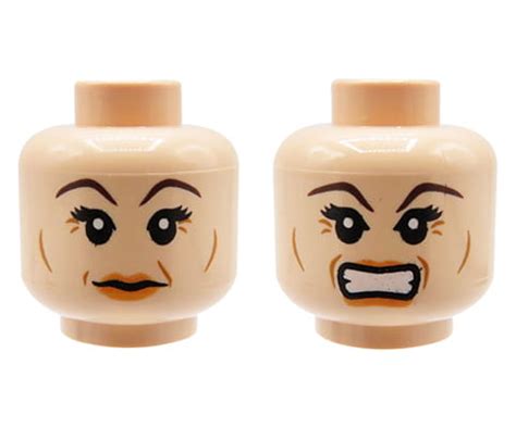 LEGO Minifigure Head Female Light Nougat Wrinkles Extra Extra Bricks