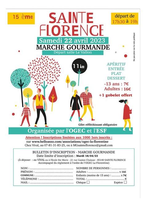 Marche Gourmande De Sainte Florence Ville Essarts En Bocage