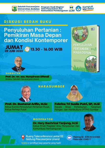 Sekolah Pascasarjana Universitas Andalas Diskusi Bedah Buku Dengan