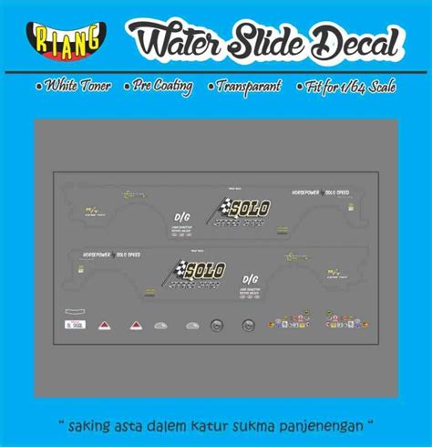 Jual Decal Waterslide Hot Wheels Chevy Solo Speed Kota Denpasar