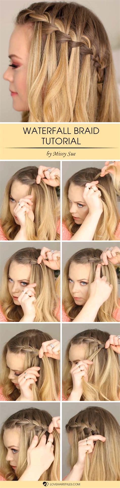 Water Fall Hair Braid Tutorial