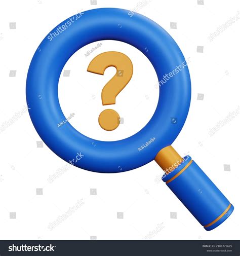 3d Rendering Magnifying Glass Question Mark Stock Illustration 2186775675 Shutterstock