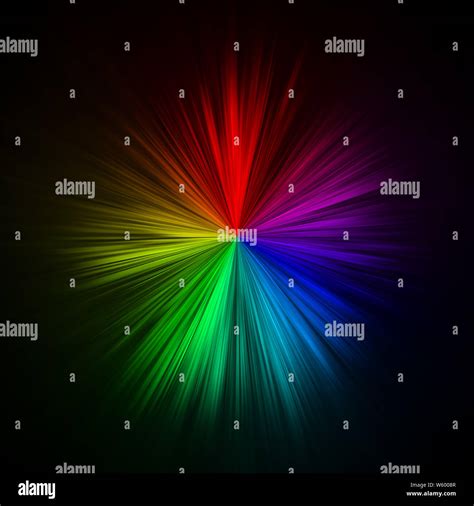 Star shaped full spectrum rainbow Stock Photo - Alamy